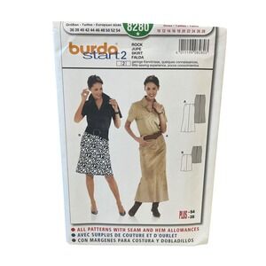 Burda 8280 Skirt Sewing Pattern Sizes 10-28 Plus Size Modern